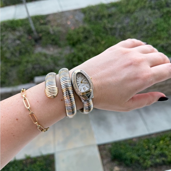 Two Tone Serpentine Watch Bracelet - Picture 2 of 3
